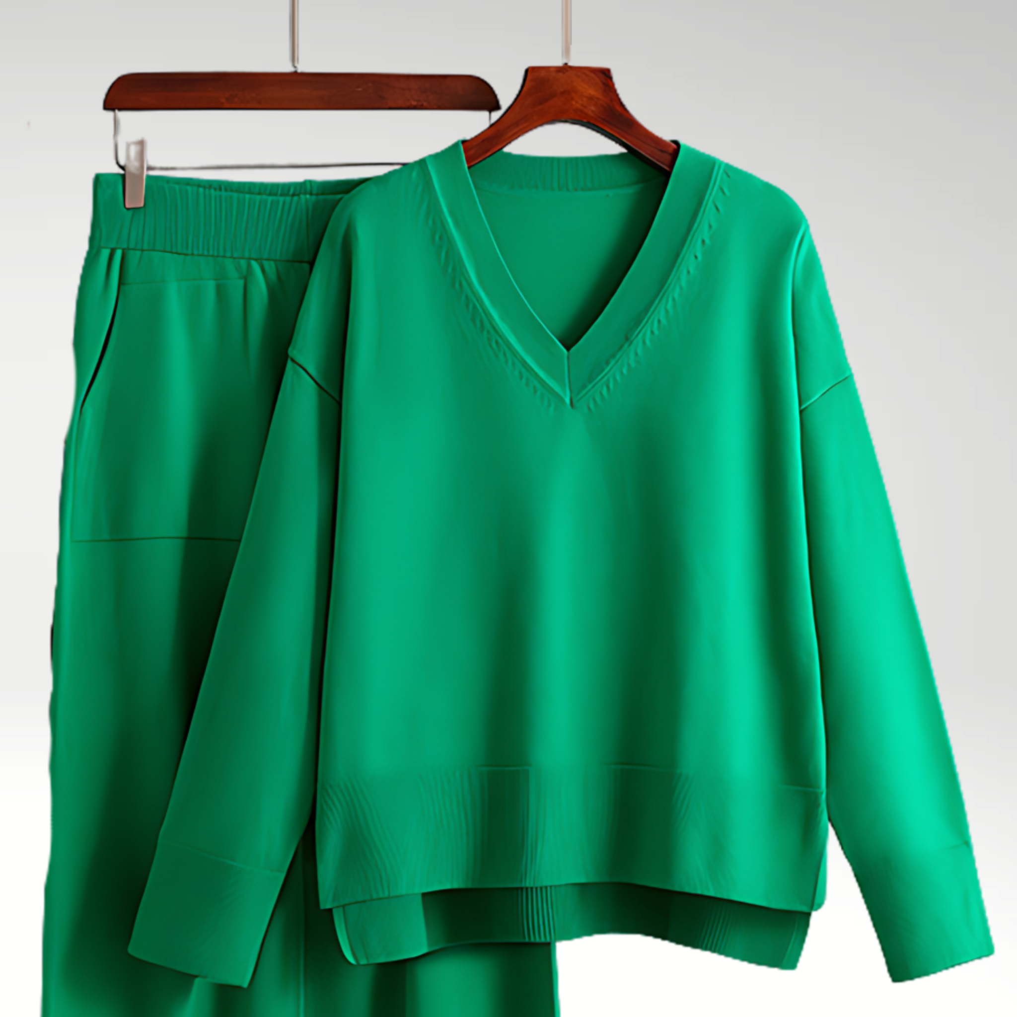 Bases™ | Luxury V-neck Two-Piece Set