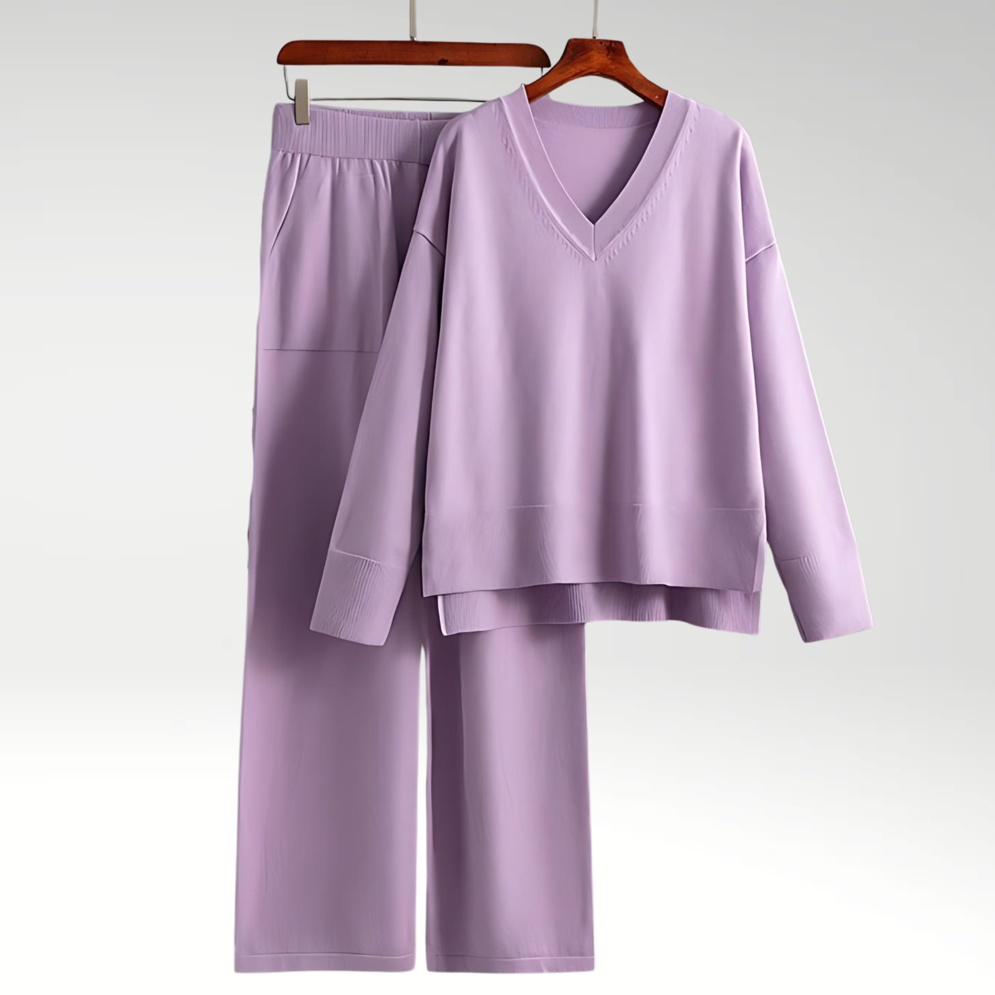 Bases™ | Luxury V-neck Two-Piece Set