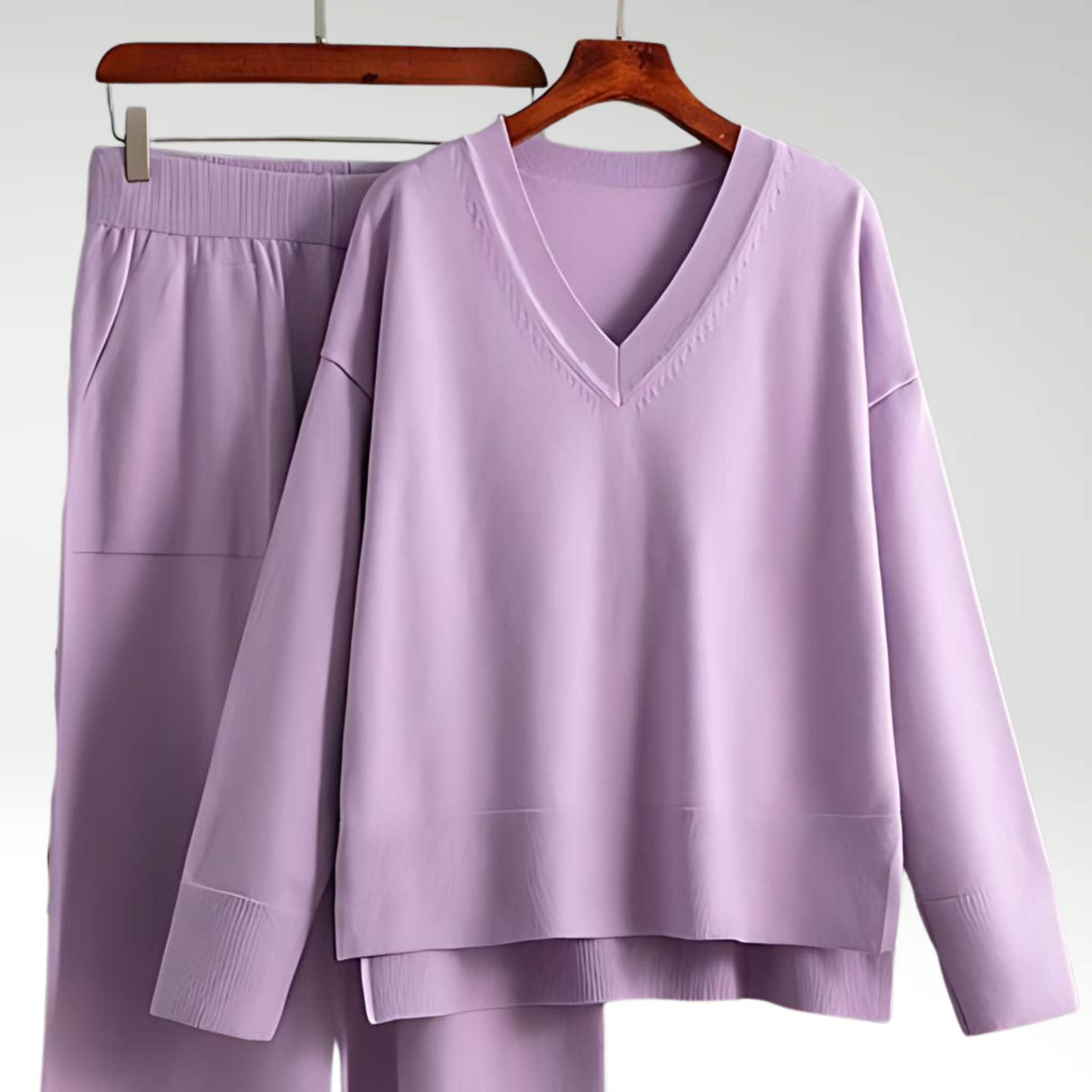 Bases™ | Luxury V-neck Two-Piece Set