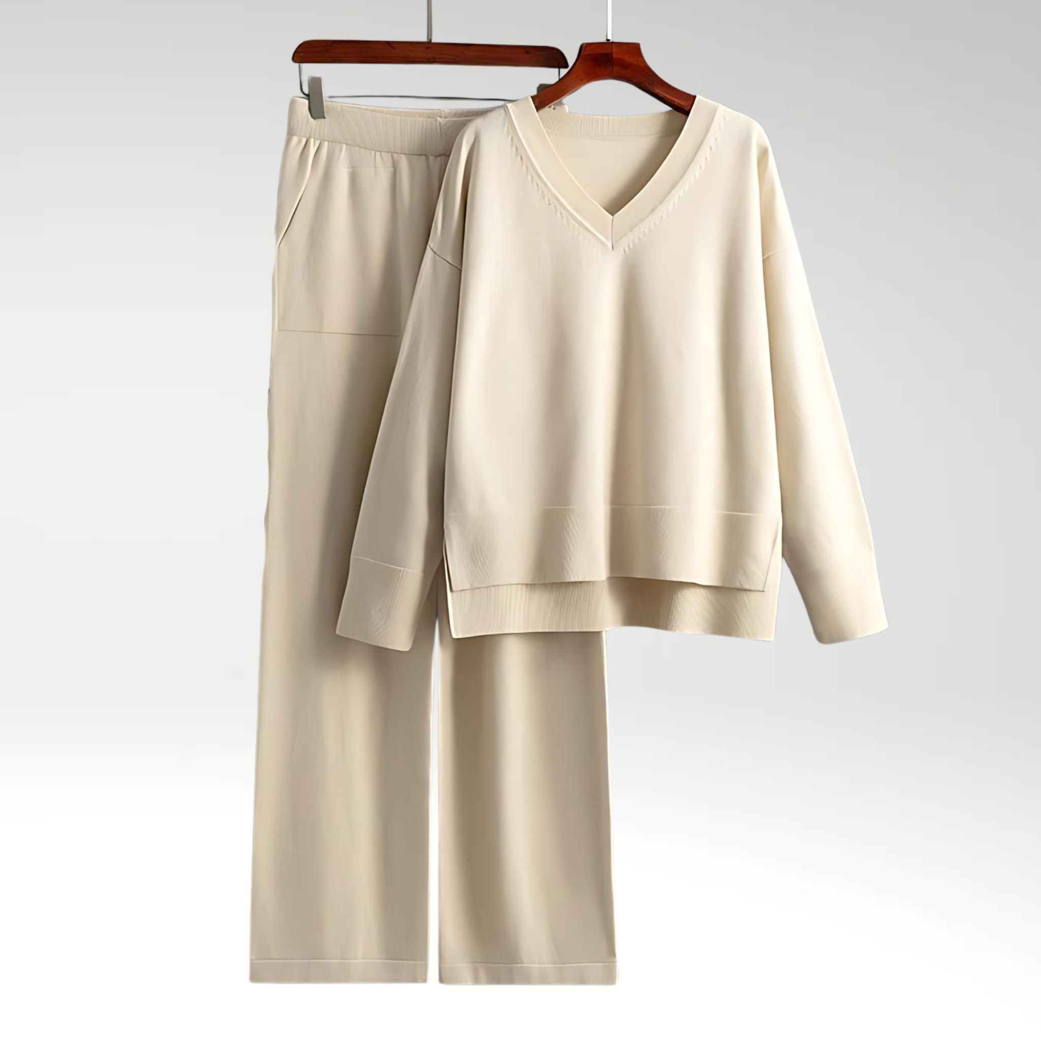 Bases™ | Luxe Two-Piece V-Neck Set