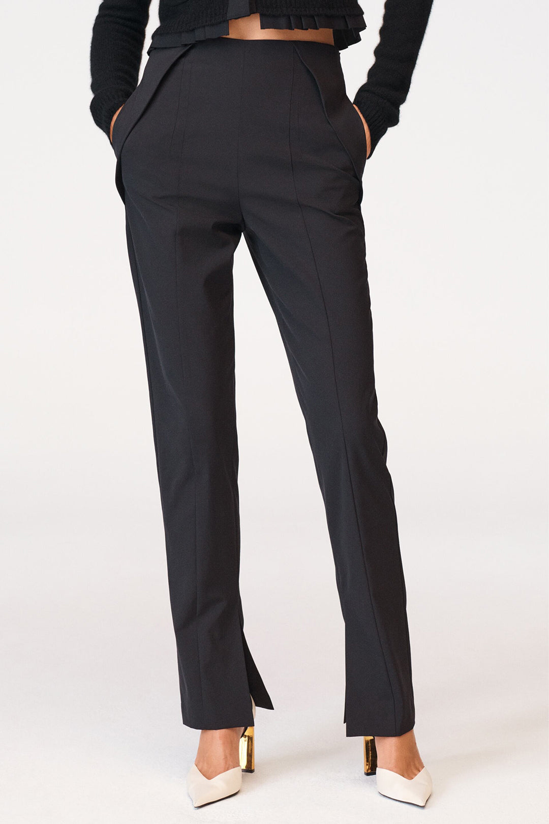 Bases™ | High-Waisted Elegant Trousers with Pleats