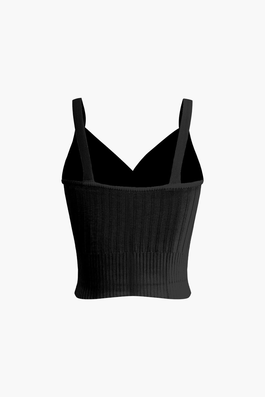 Bases™ | Cropped Ribbed Cross-Neck Top