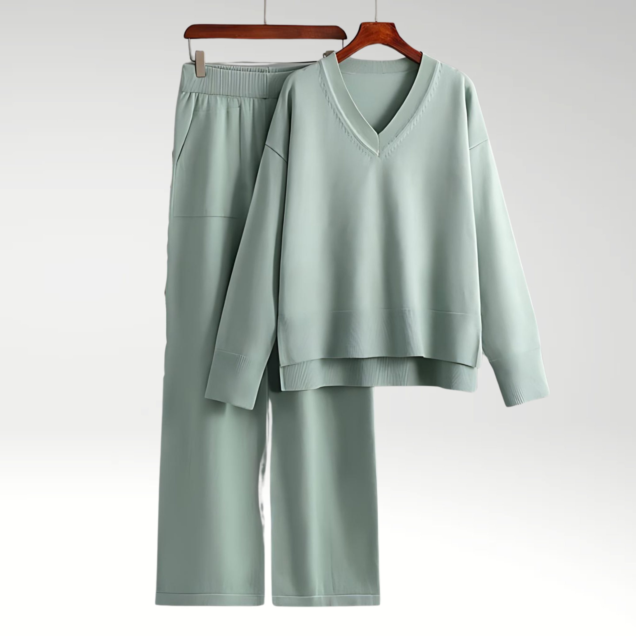 Bases™ | Luxury V-neck Two-Piece Set