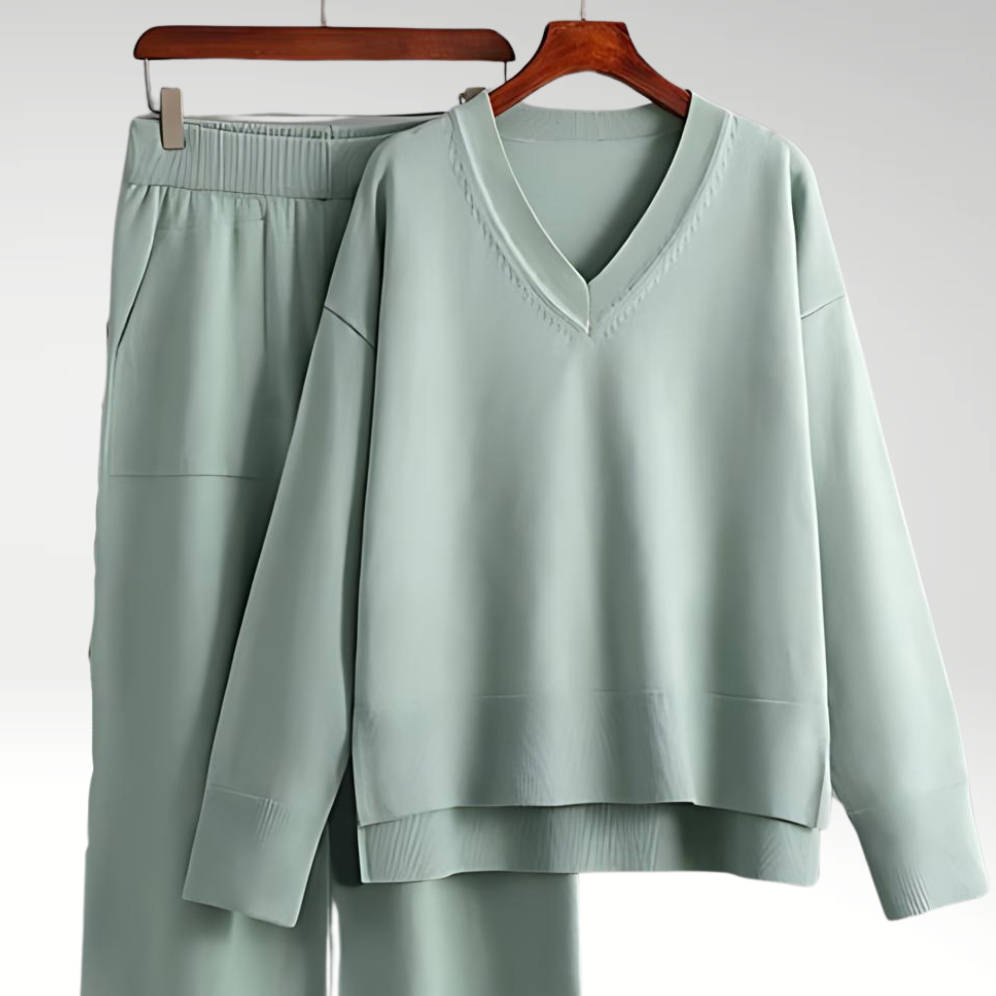 Bases™ | Luxury V-neck Two-Piece Set