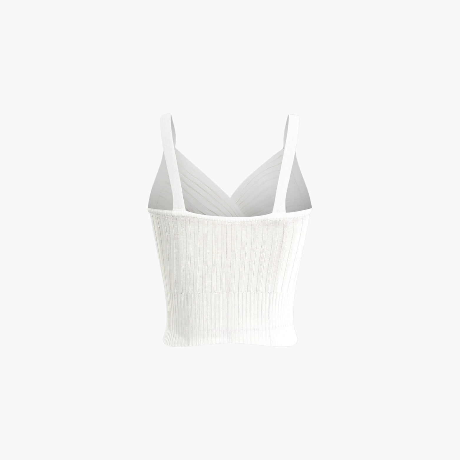 Bases™ | Cropped Ribbed Cross-Neck Top
