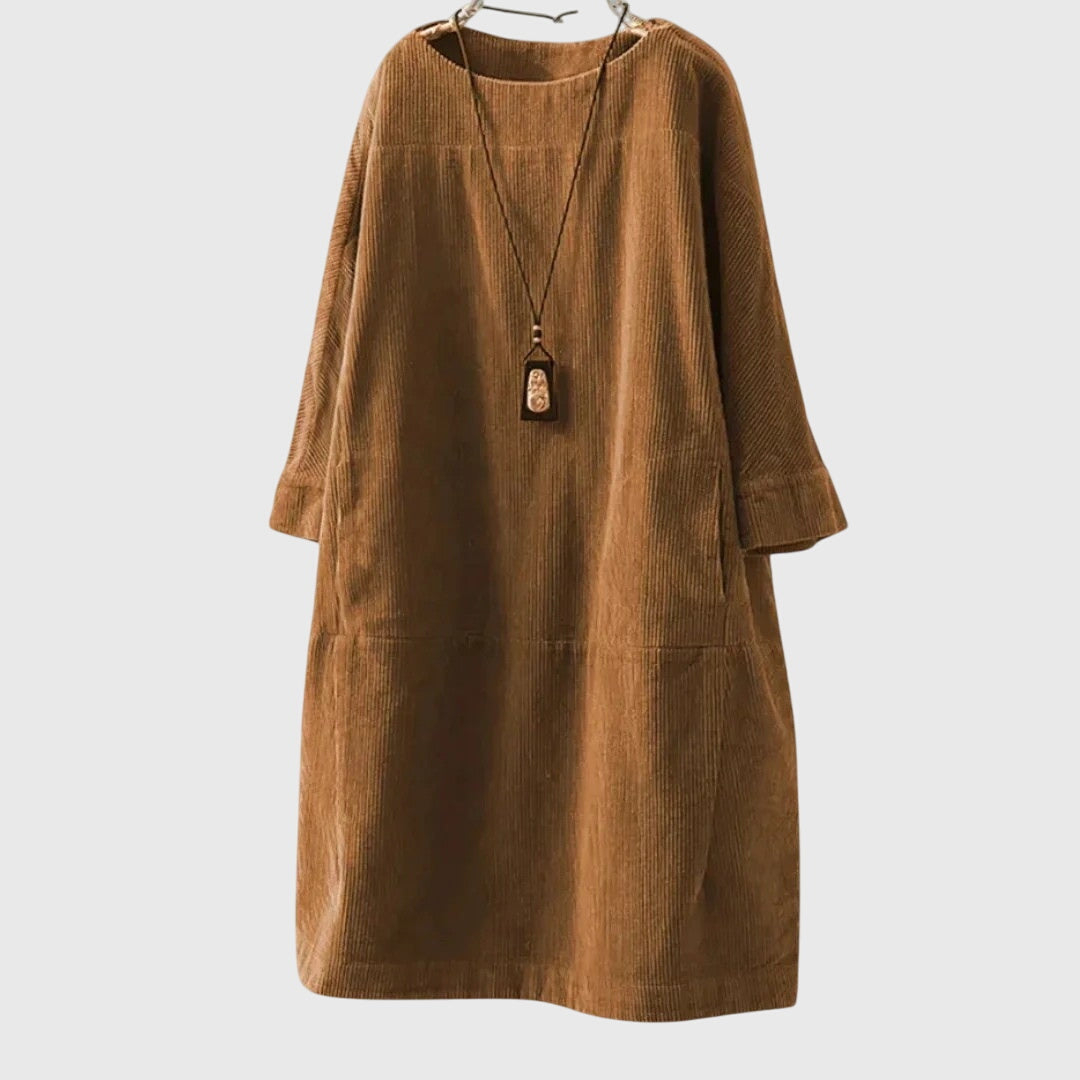 Jamie | Relaxed Corduroy Midi Dress