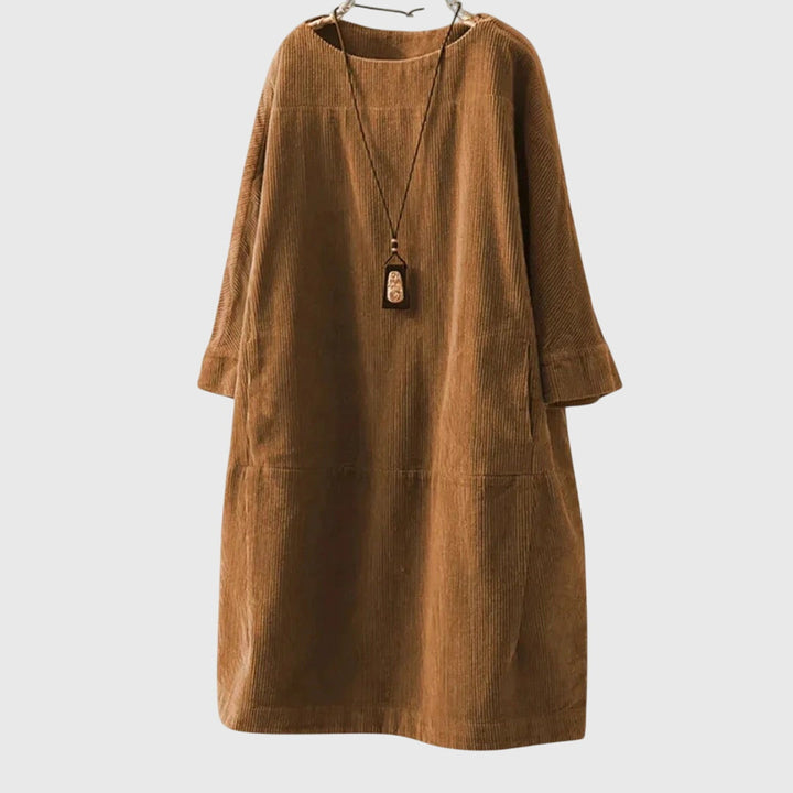 Jamie | Relaxed Corduroy Midi Dress