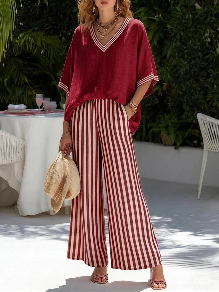Sienna | Relaxed Striped Linen Two-Piece Set
