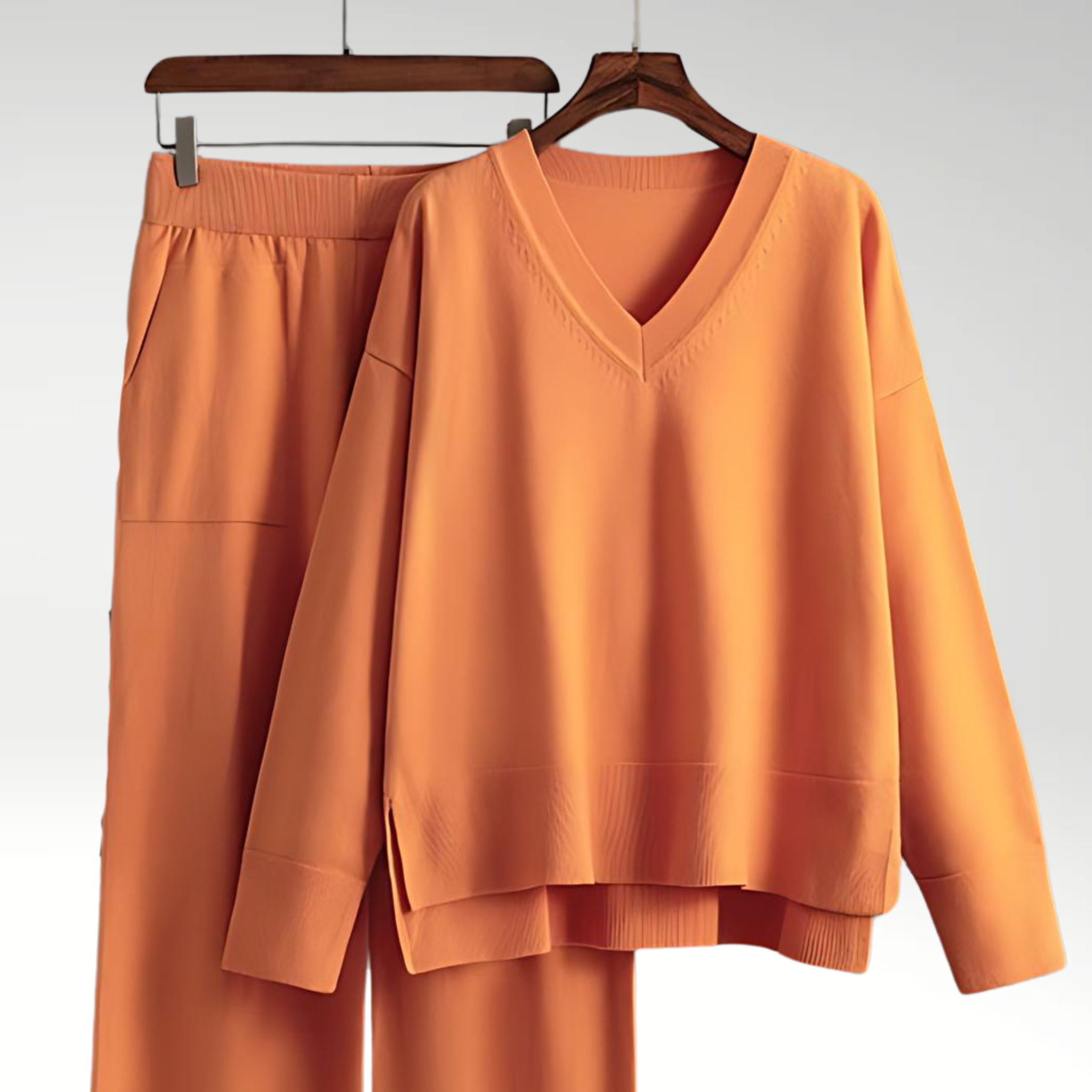 Bases™ | Luxury V-neck Two-Piece Set