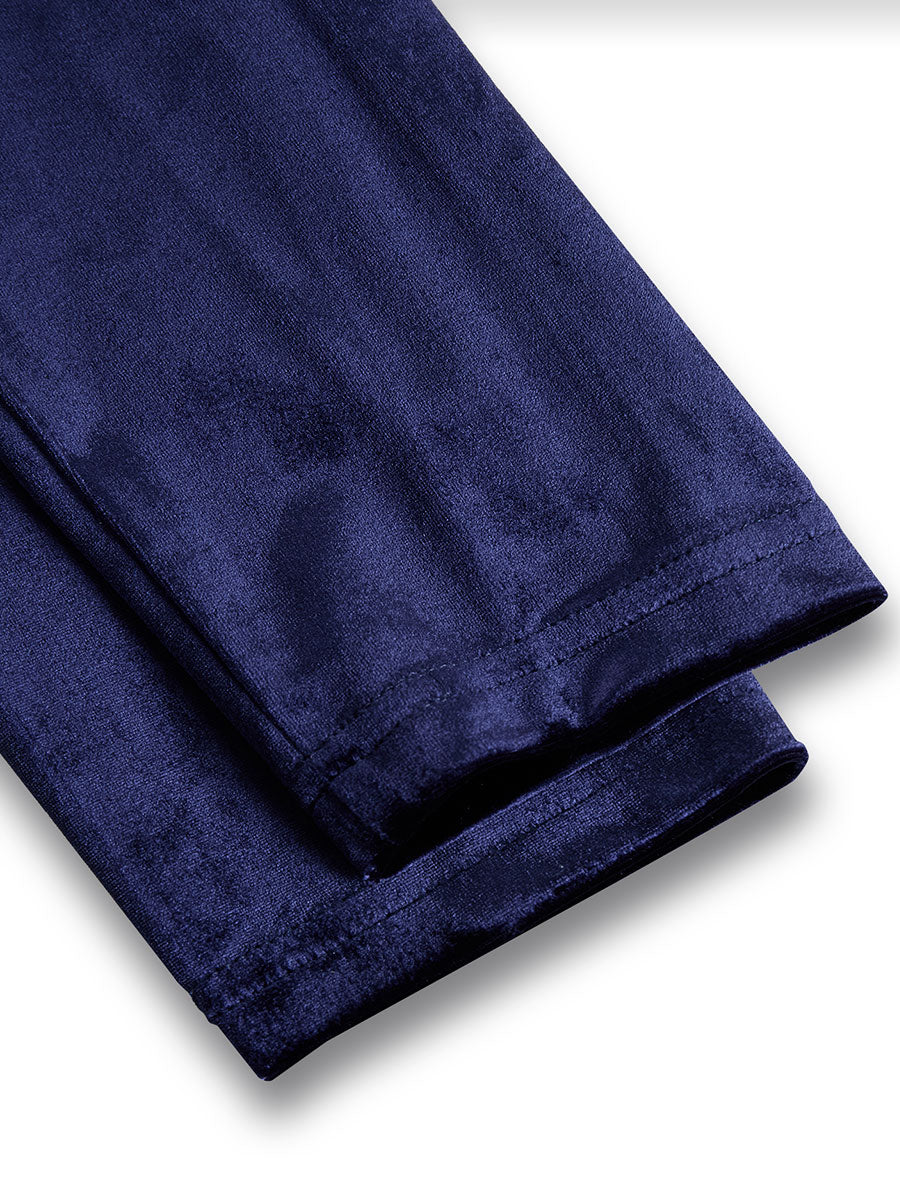 Elissa | Navy Blue Long-Sleeve Midi Dress