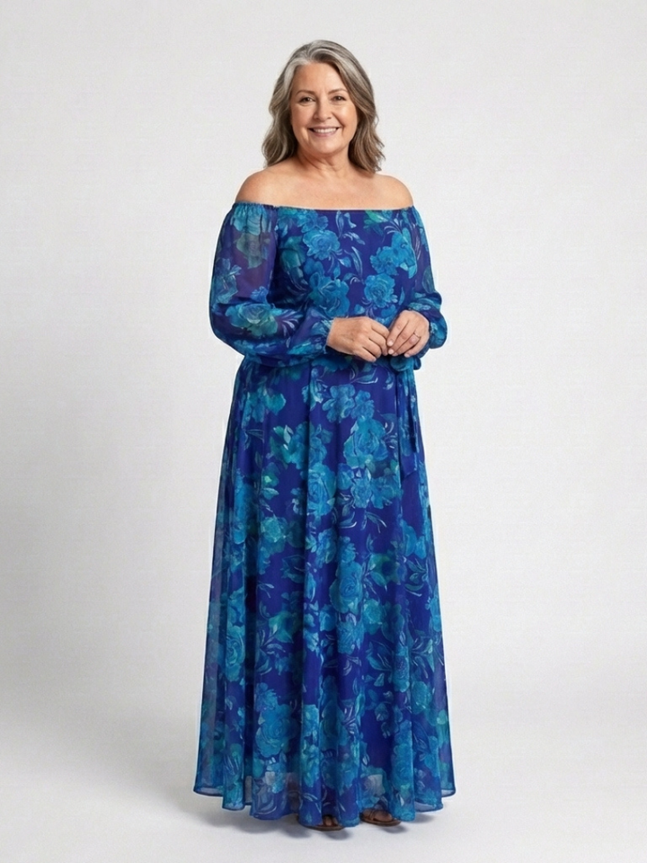 Aspen | Off Shoulder Floral Maxi Dress