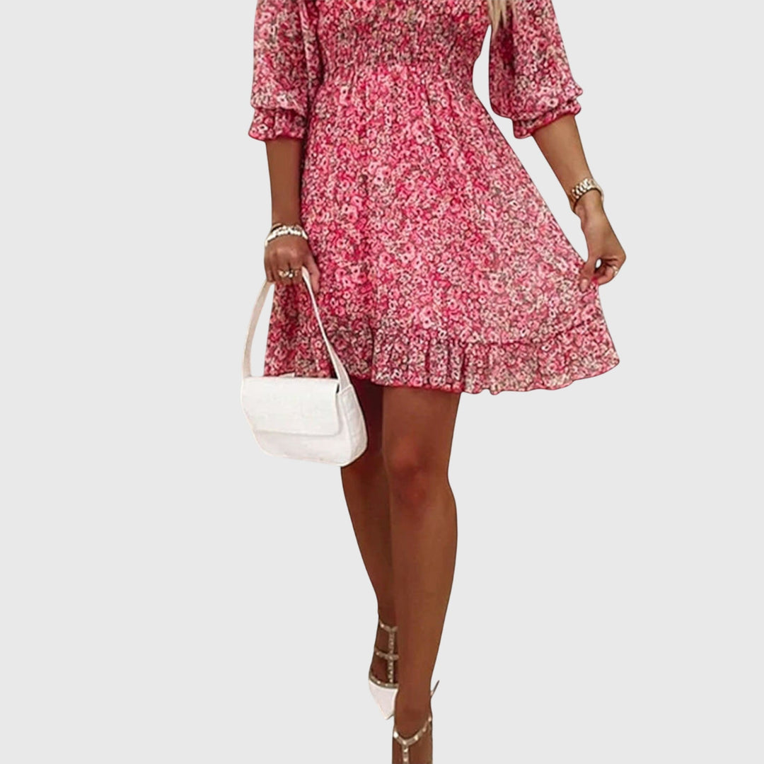 Jamie | Floral Puff Sleeve Dress.
