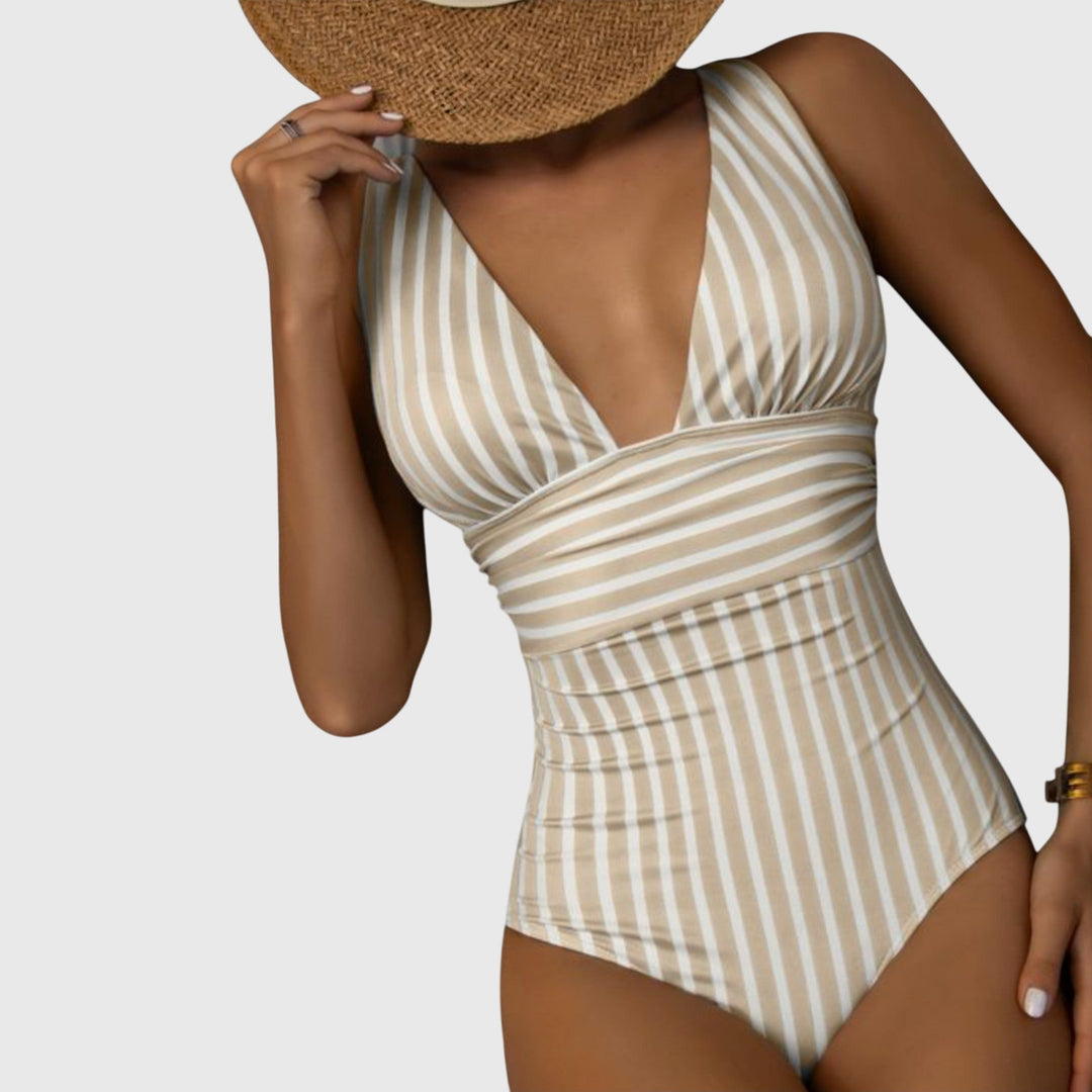 Edith | Striped Support One-Piece Swimsuit