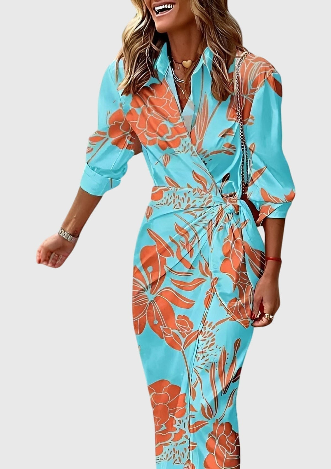 Jamie | Elegant Wrap Dress with Print