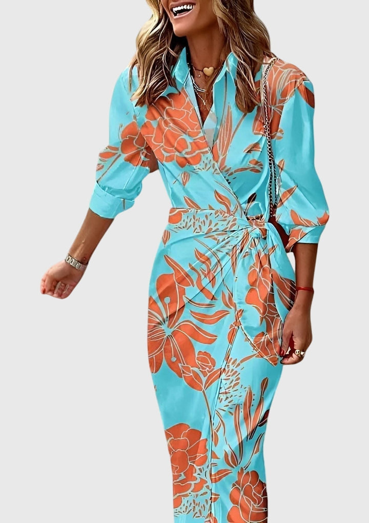 Jamie | Elegant Wrap Dress with Print