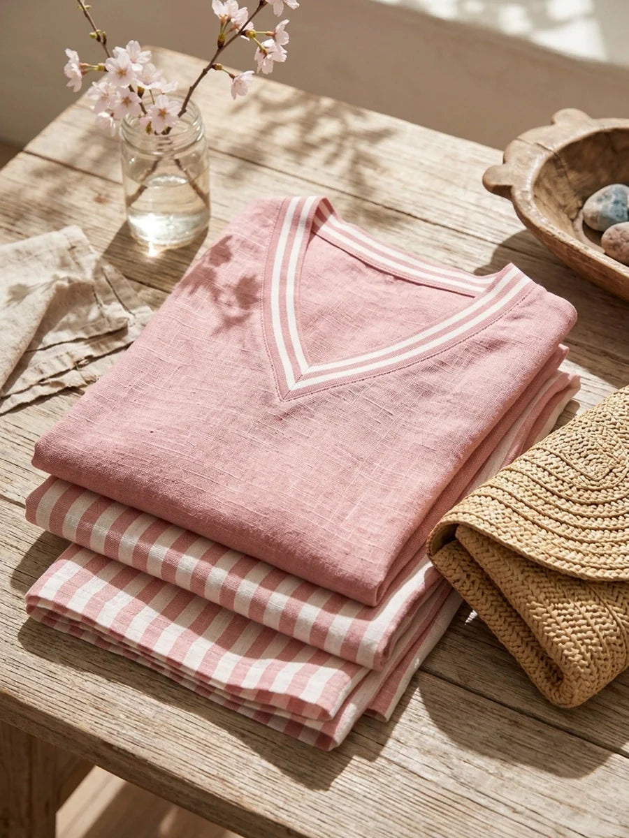 Sienna | Relaxed Striped Linen Two-Piece Set