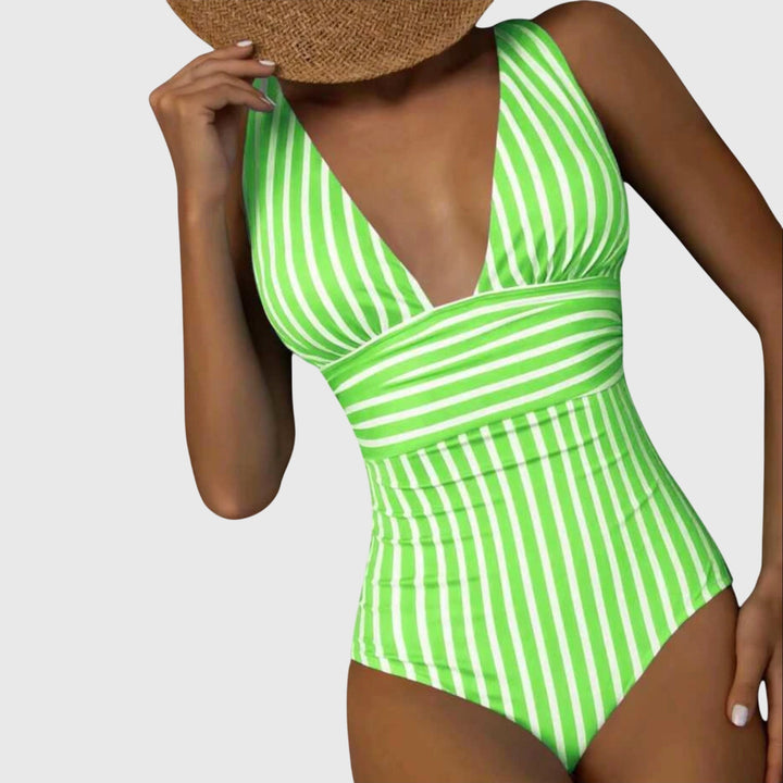 Edith | Striped Support One-Piece Swimsuit