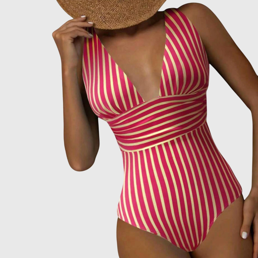 Edith | Striped Support One-Piece Swimsuit