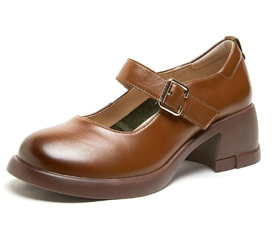 Jamie | Agnes Leather Mary Janes.