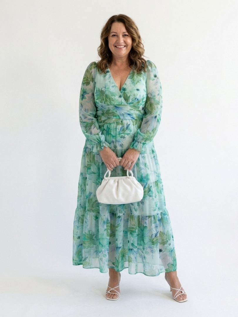 Althea | Long Sleeve Floral Maxi Dress