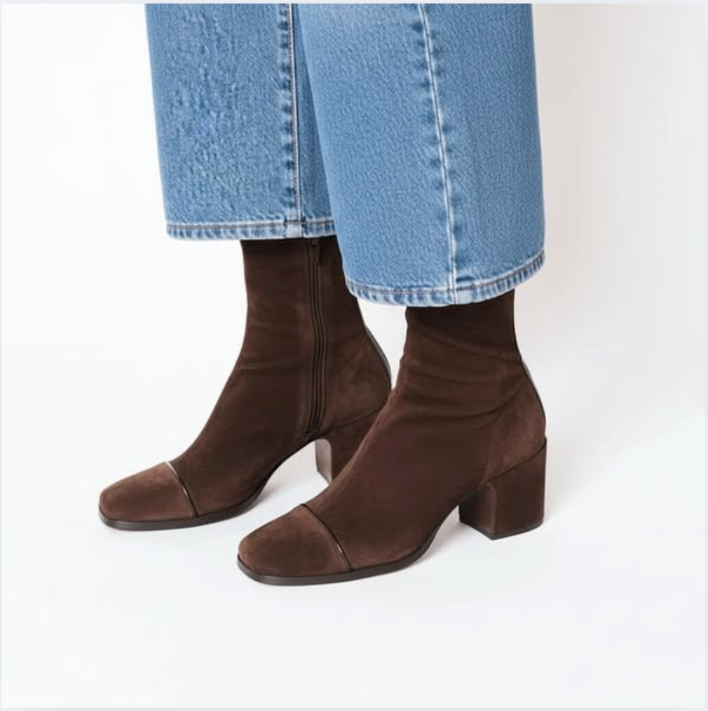 Luna | Square Toe Heeled Boots