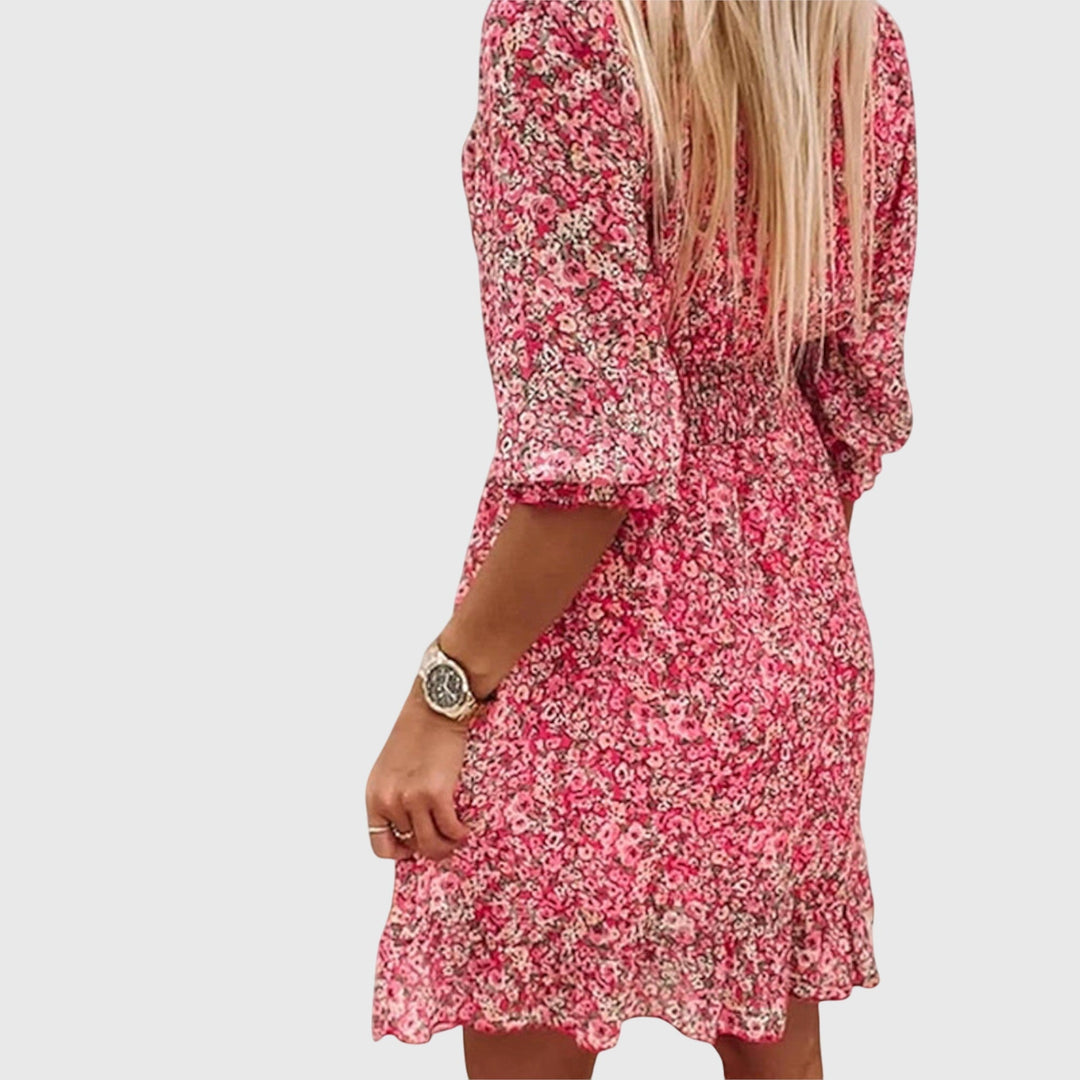 Jamie | Floral Puff Sleeve Dress.