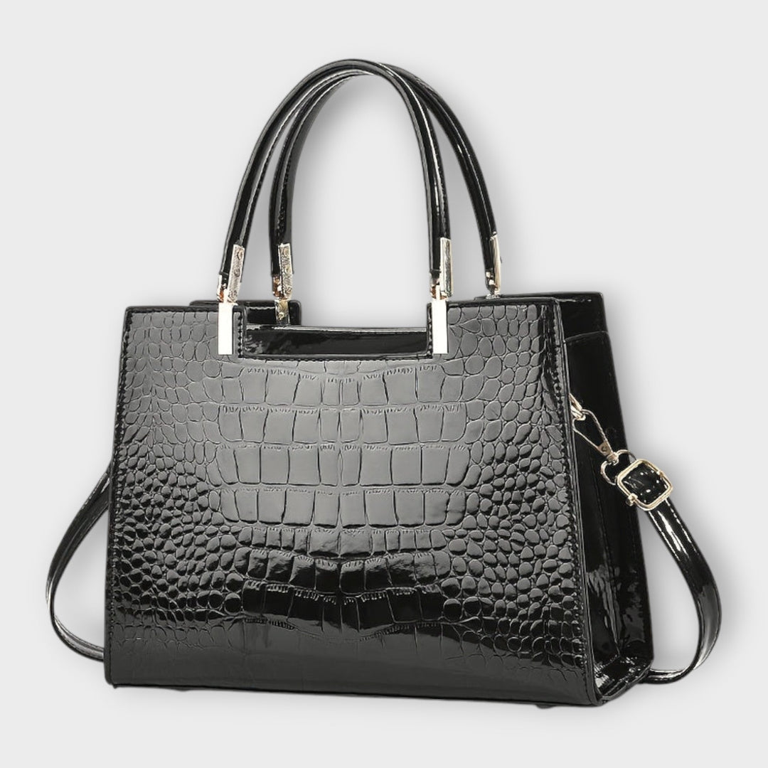 Jamie | Glossy Crocodile Pattern Handbag