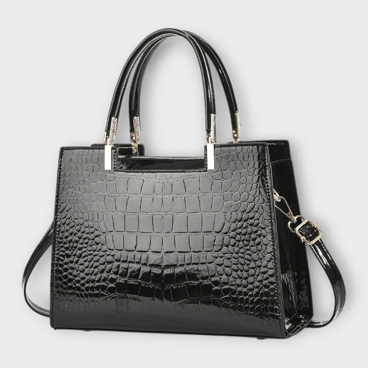 Jamie | Glossy Crocodile Pattern Handbag