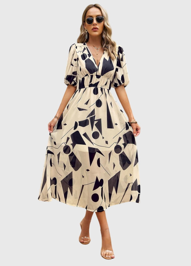 Jamie | Flattering Floral Midi Dress