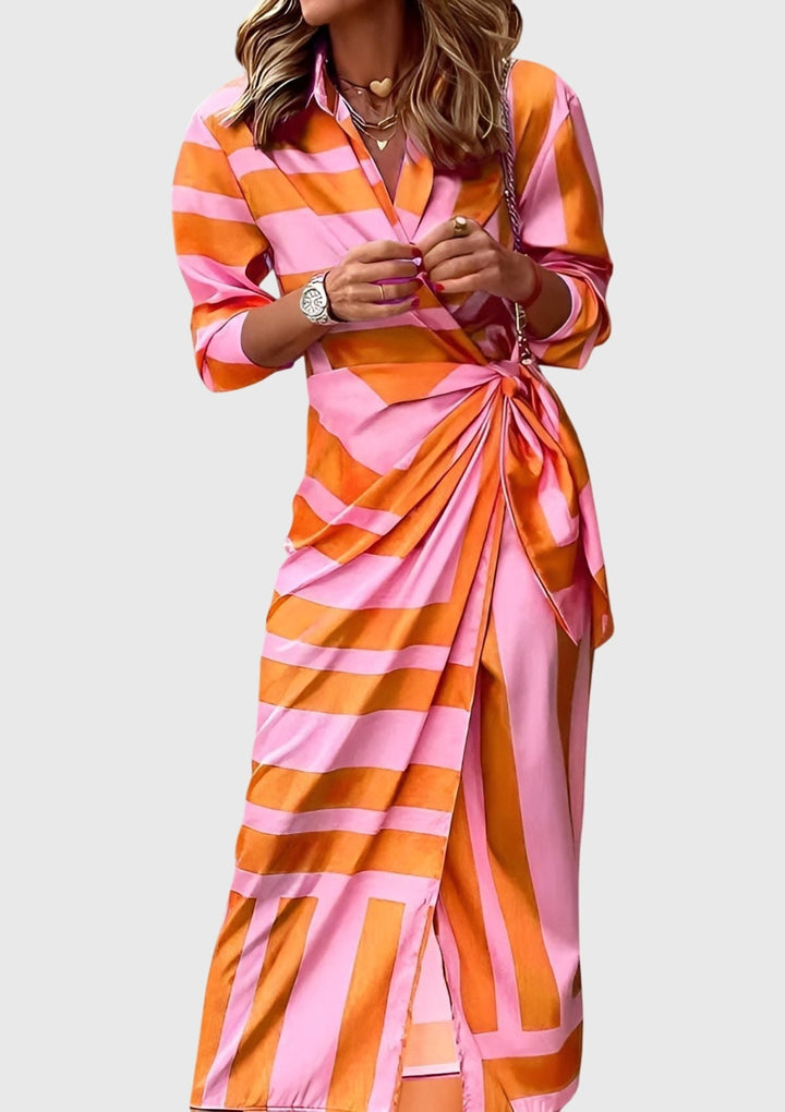Jamie | Elegant Wrap Dress with Print