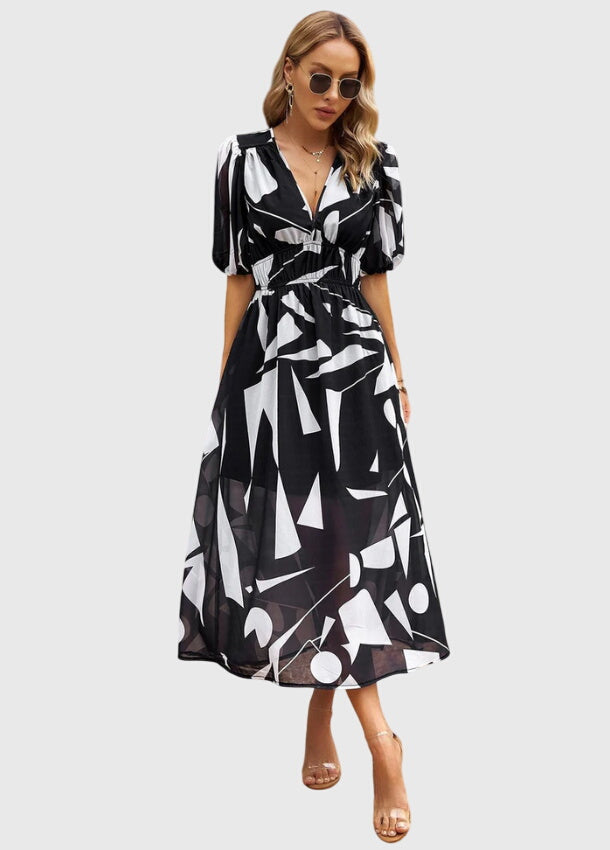Jamie | Flattering Floral Midi Dress
