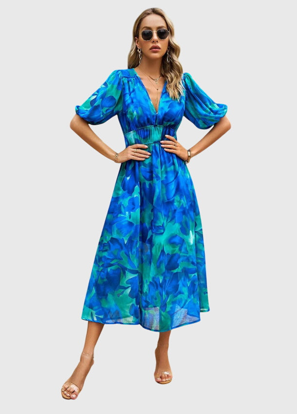 Jamie | Flattering Floral Midi Dress