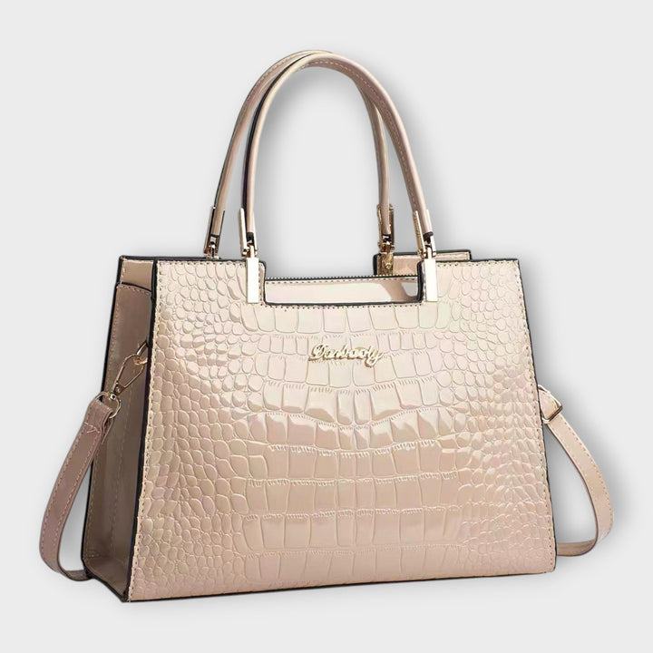Jamie | Glossy Crocodile Pattern Handbag