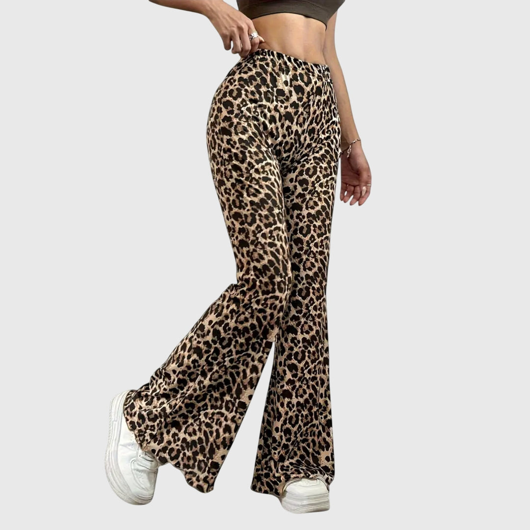 Jamie | Leopard Bootcut Pants