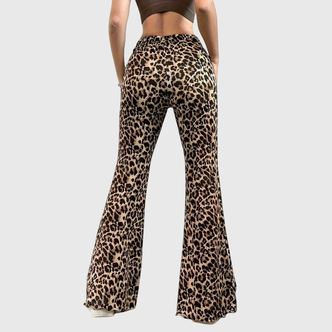 Jamie | Leopard Bootcut Pants