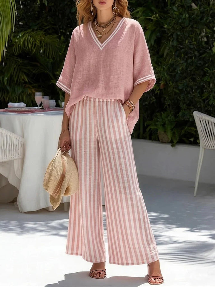 Sienna | Relaxed Striped Linen Two-Piece Set