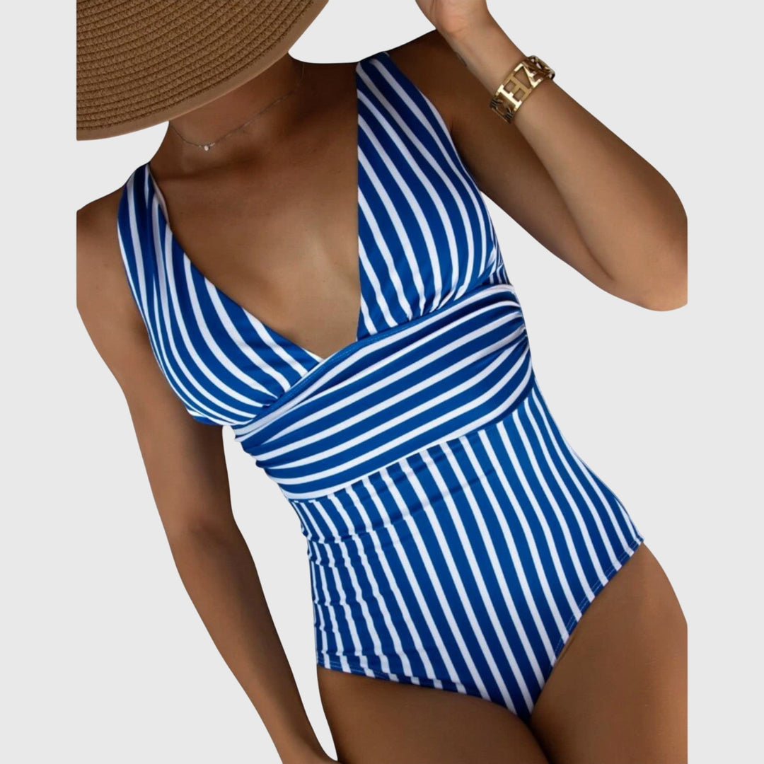 Edith | Striped Support One-Piece Swimsuit