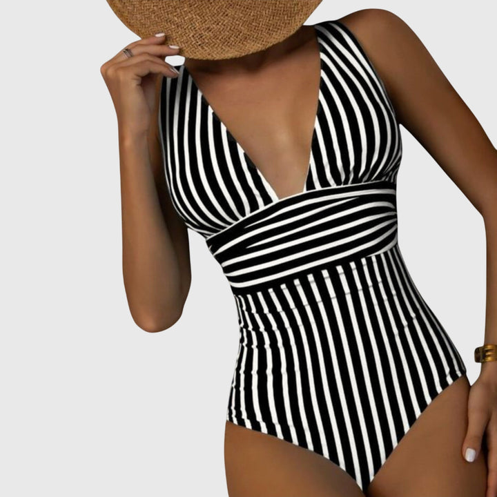 Edith | Striped Support One-Piece Swimsuit