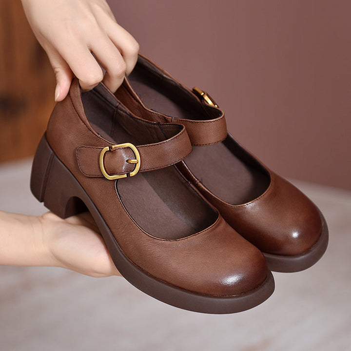 Jamie | Agnes Leather Mary Janes.