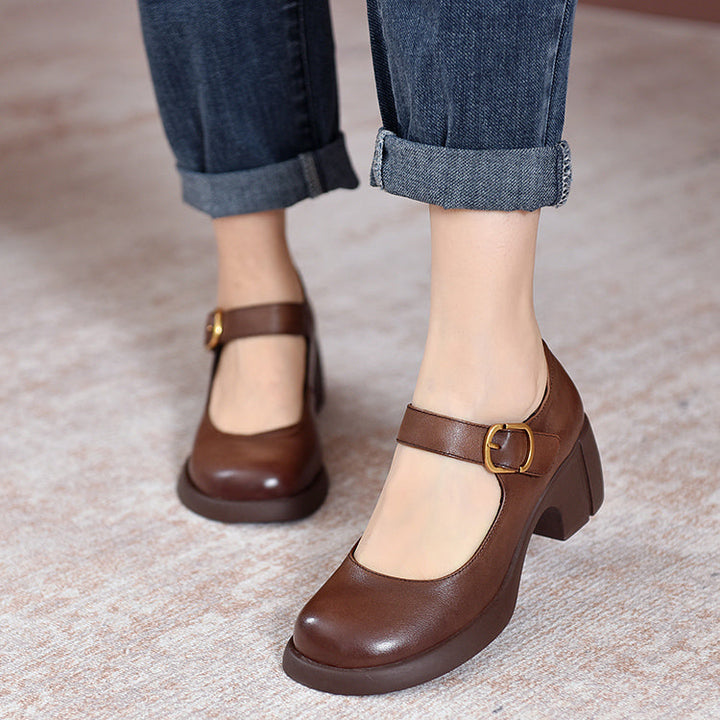 Jamie | Agnes Leather Mary Janes.