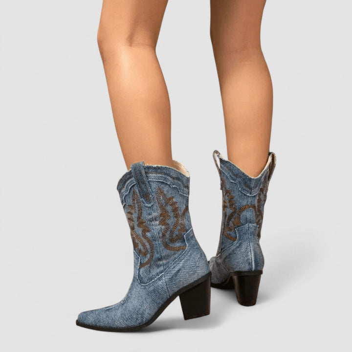 Selena – Orthopedic Denim Ankle Boots