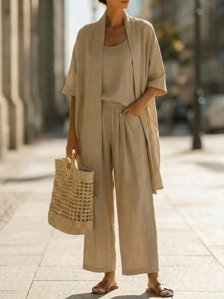 Isa | Effortless Linen-Cotton Three-Piece Set